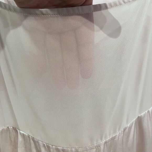 Anthropologie Flutter Sleeve Satin Sheath Dress Size 10 Cocktail Party Dress New - Picture 11 of 16